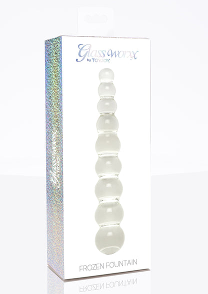 Stimolatore vaginale anale in vetro Frozen Fountain