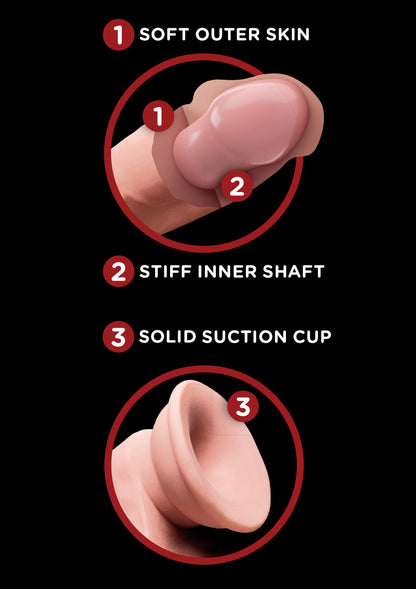 Fallo vaginale anale realistico 3D Cock Swinging Balls 7 Inch