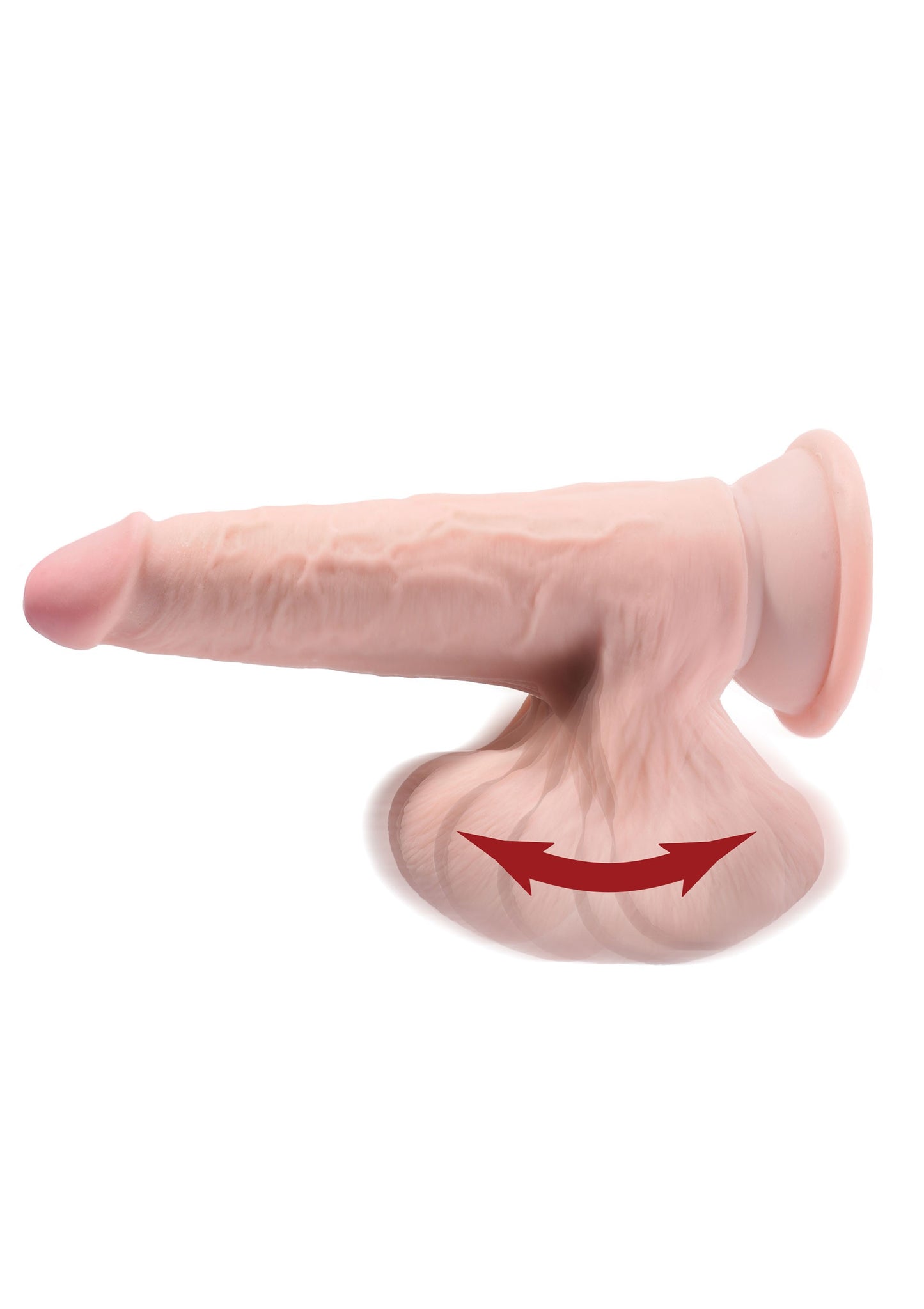Fallo realistico con ventosa 3D Cock Swinging Balls 9 Inch