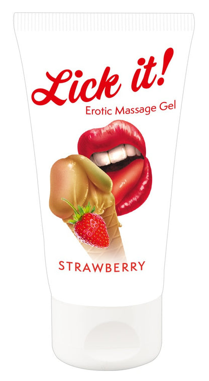 Erotic Massage Gel commestibile aroma fragola 50 ml