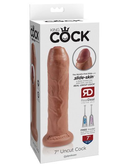 King Cock 7 Uncut - Tan fallo realistico con ventosa