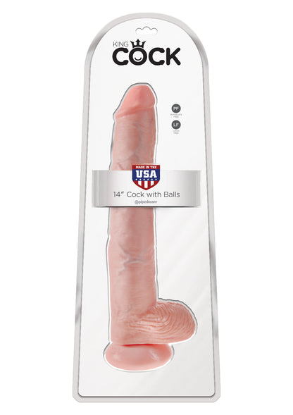 Fallo realistico con ventosa King Cock 14Inch With Balls