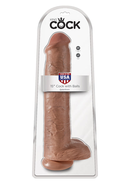 Fallo realistico con ventosa King Cock 15Inch With Balls
