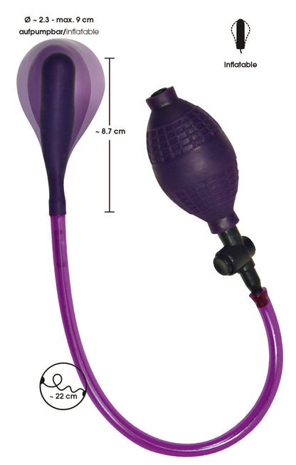 Fallo anale gonfiabile anal balloon pump up purple