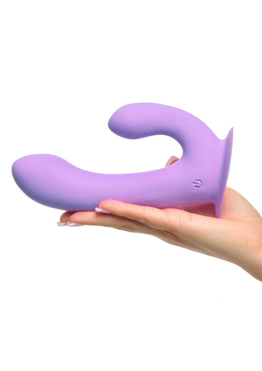 Duo Pleasure Wallbang-Her vibratore doppio con ventosa