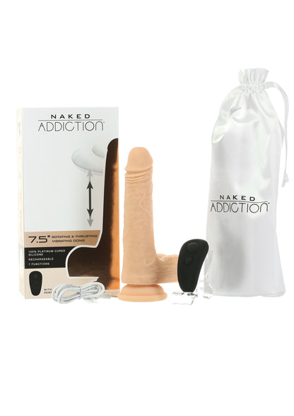 Vibratore rotante con ventosa e telecomando Thrusting Rotating Vibr. Dildo